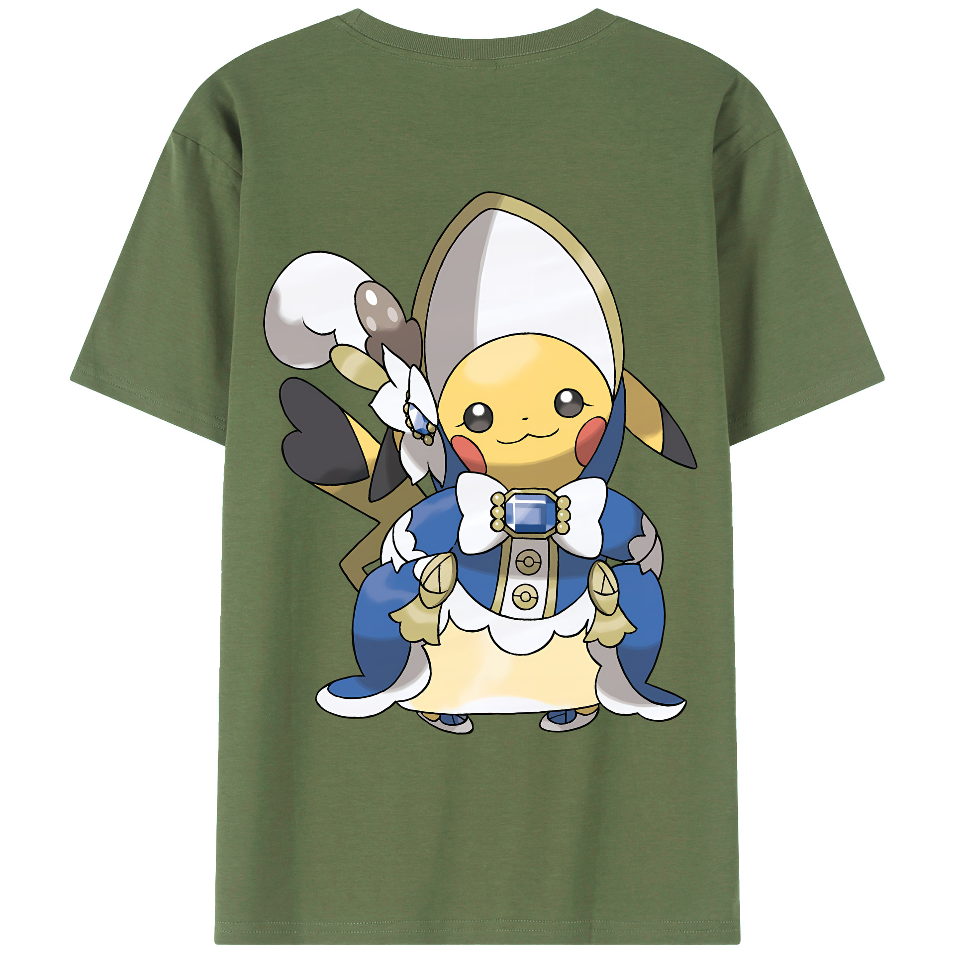 （画像用） ポケットモンスター Pokémon 綿100％ メンズ半袖Tシャツ（バックプリント） 通気性